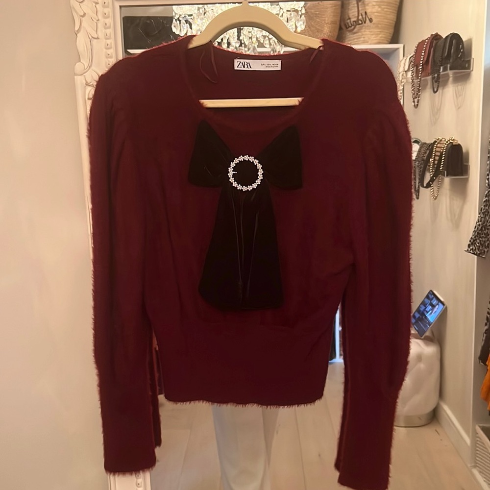 Zara Bow Tie Sweater